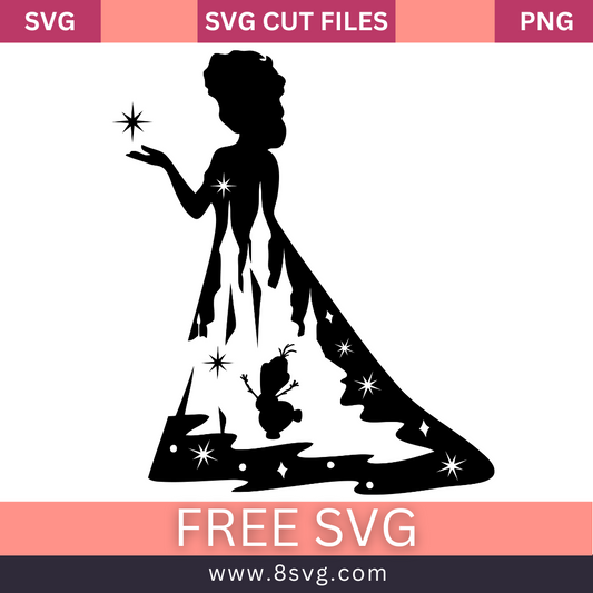 Disney Princess Elsa Svg Free Download - Frozen Silhouette