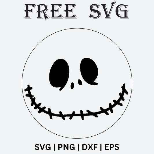 Ghost Jack Skellington Halloween keychain SVG free and PNG