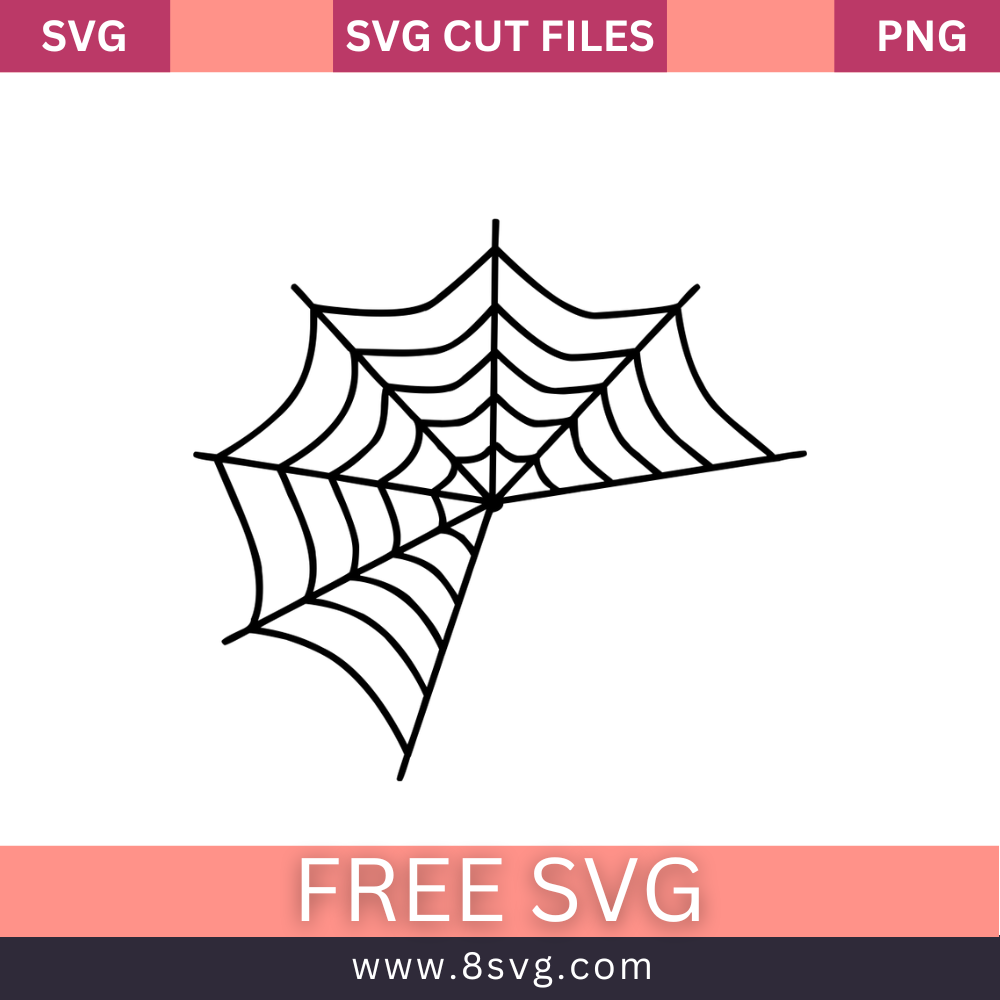 Spider Cobweb SVG Free Cut File Download