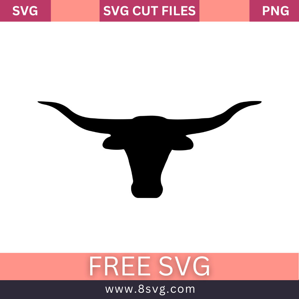Texas Longhorn SVG Free Cut File for Cricut