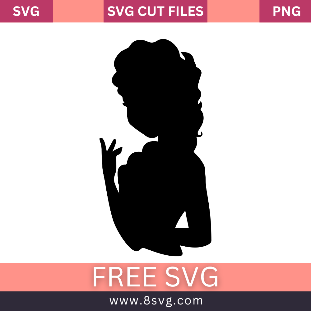 Disney Princess Elsa silhouette Svg Free Cut File For Cricut