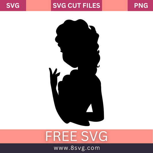 Disney Princess Elsa silhouette Svg Free Cut File For Cricut