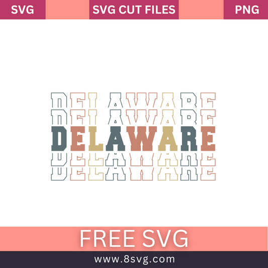 Delaware stack retro vintage SVG Free PNG Download