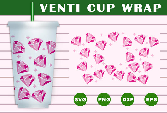 Diamond Venti Cup Wrap SVG Free And Png Download