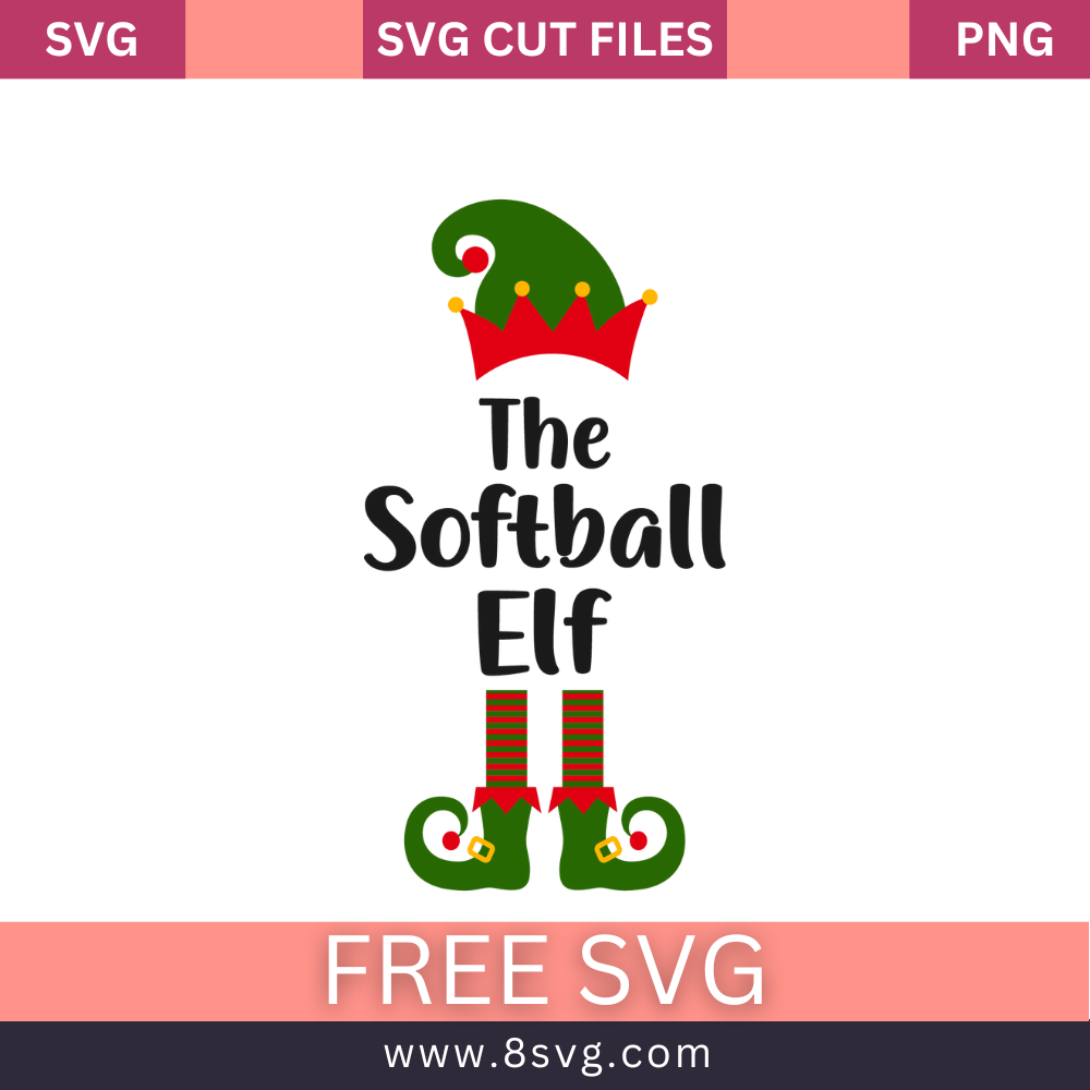 the softball Elf SVG Free And Png Download-8SVG