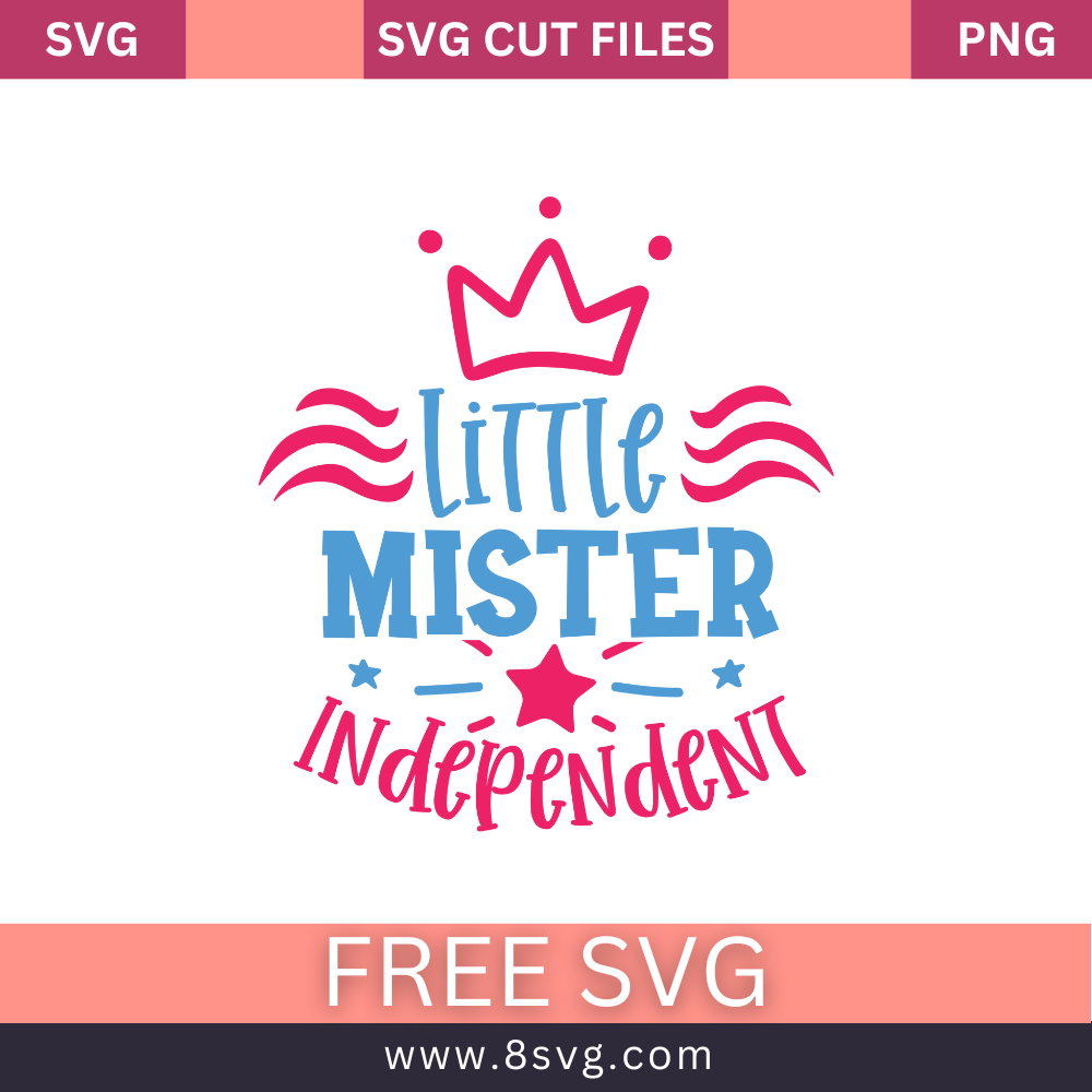 Little miss independent SVG Free And Png Download cut files for cricut