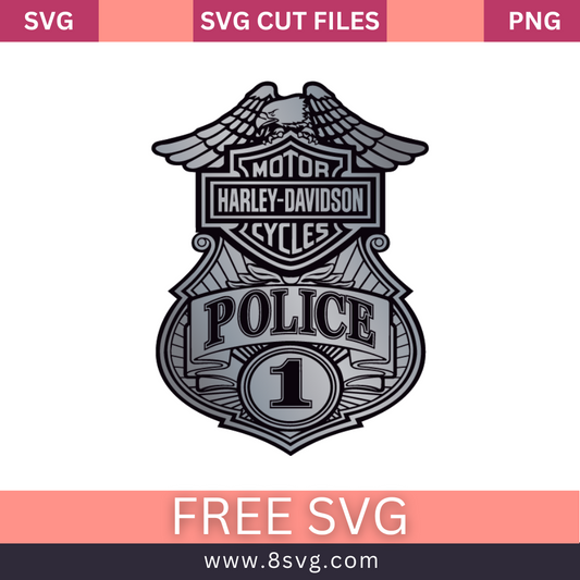 Harley davidson police logos SVG Free And Png Download