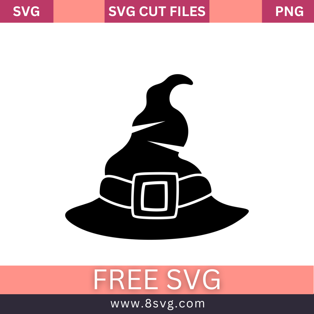 Witch Hat SVG Free Cut File for Cricut