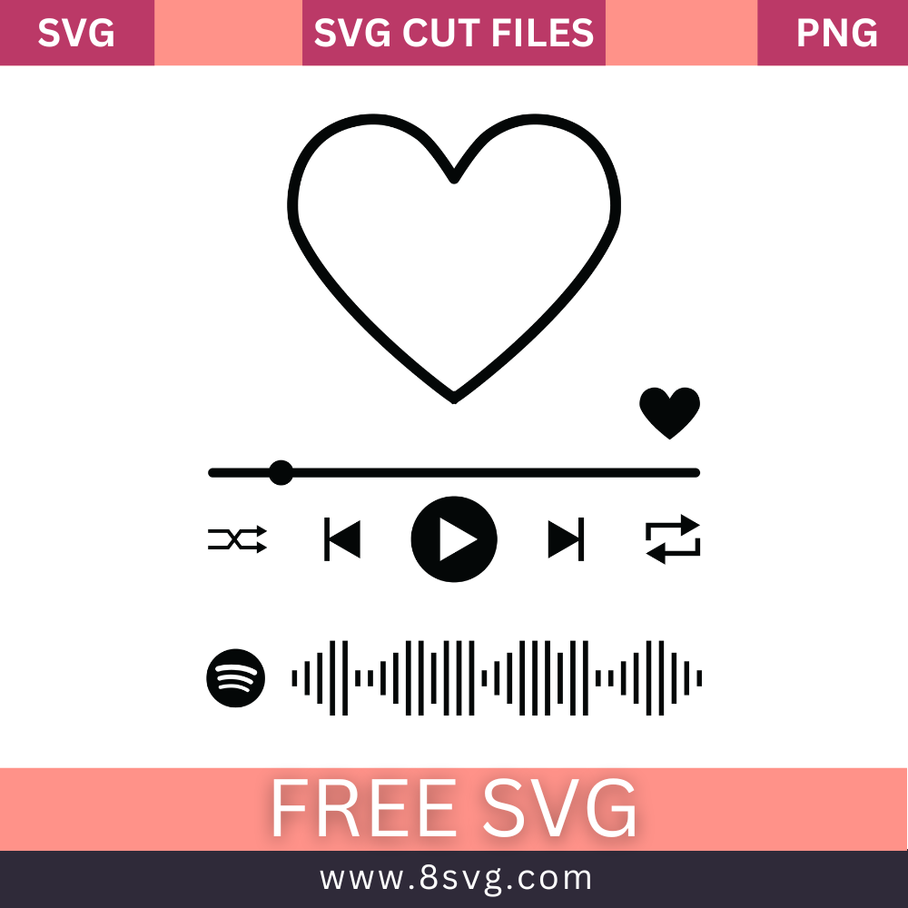 Spotify Music Player Svg Free Cut Files for Cricut