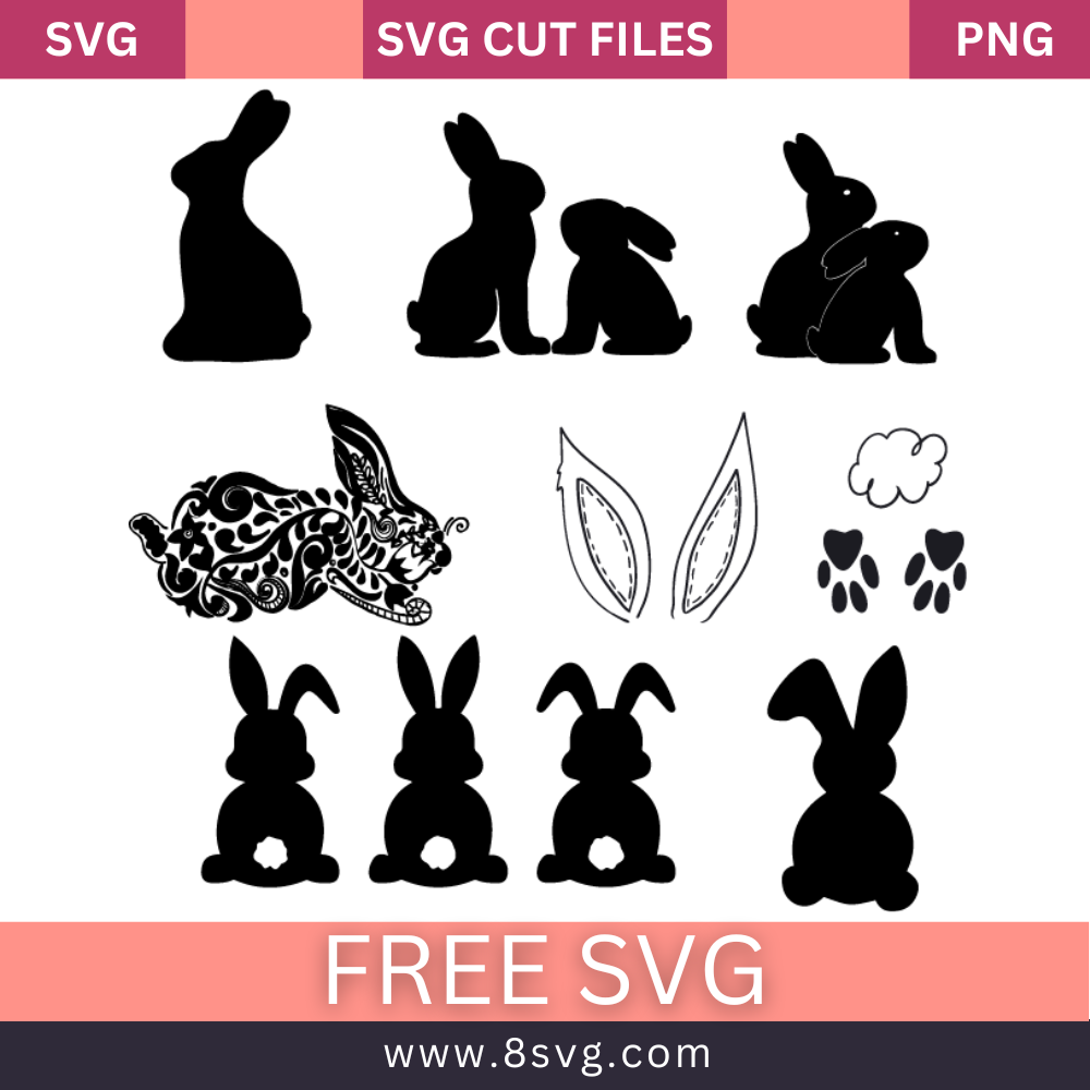 Rabbit SVG Free Cut File for Cricut