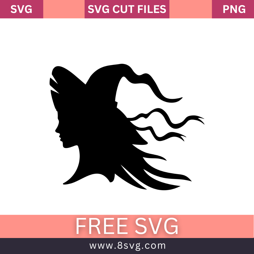 Witch Head SVG Free Cut File for Cricut Download