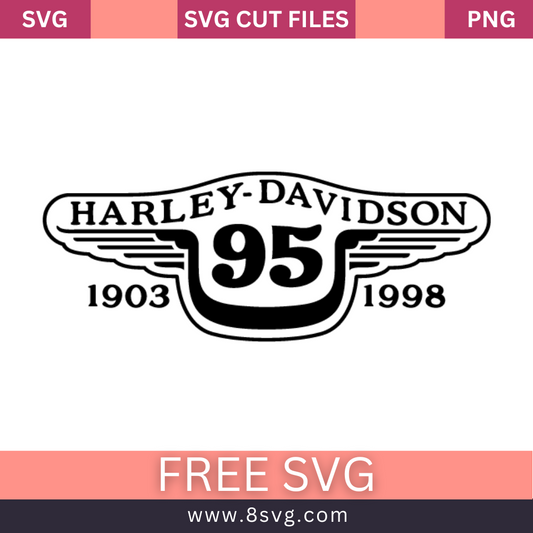 Harley-davidson 95 1903-1998 SVG Free Cut File for Cricut