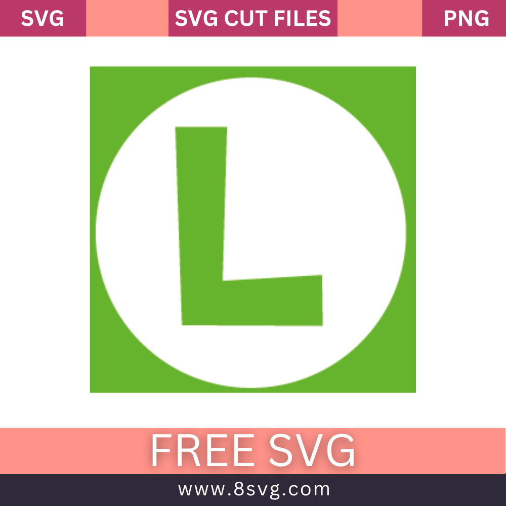 Super Mario Bros Luigi Logo SVG Free Cut File for Cricut