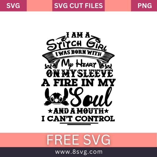 I Am A Stitch Girl Svg Free Cut File For Cricut