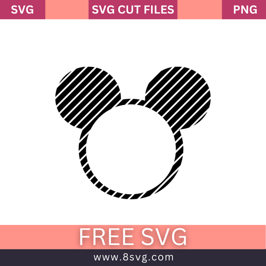 Disney Mickey head outline SVG Free And Png Download