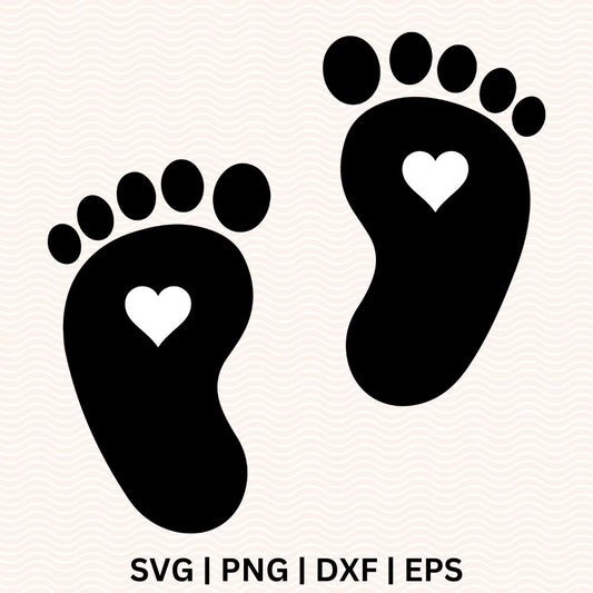 Baby feet footprint SVG File for Cricut or Silhouette