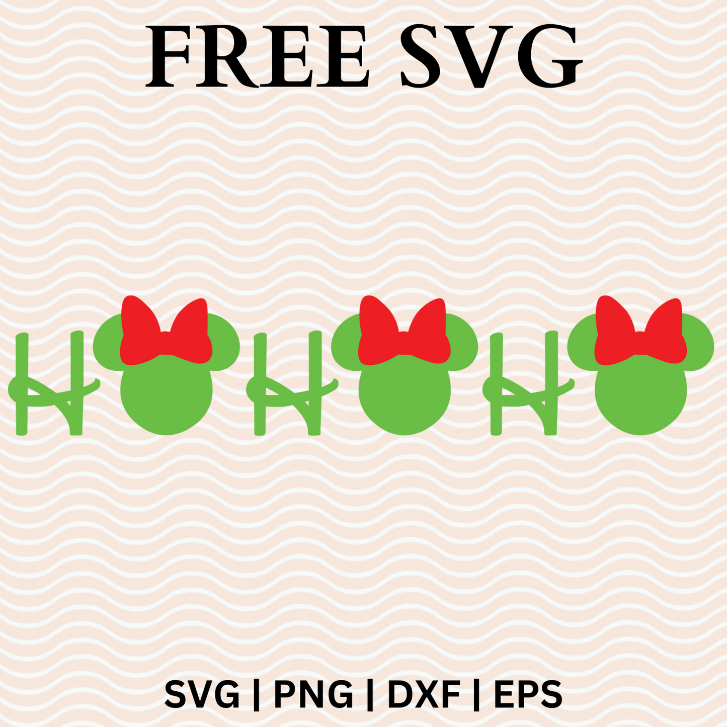 Disney Minnie Christmas hohoho SVG Free file for Cricut