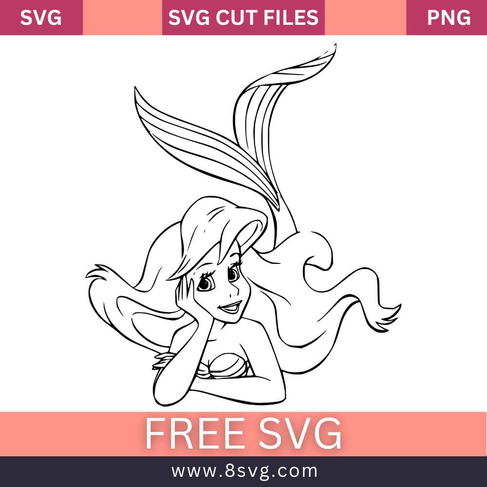 Princess Ariel Svg Free Cut File For Cricut Download