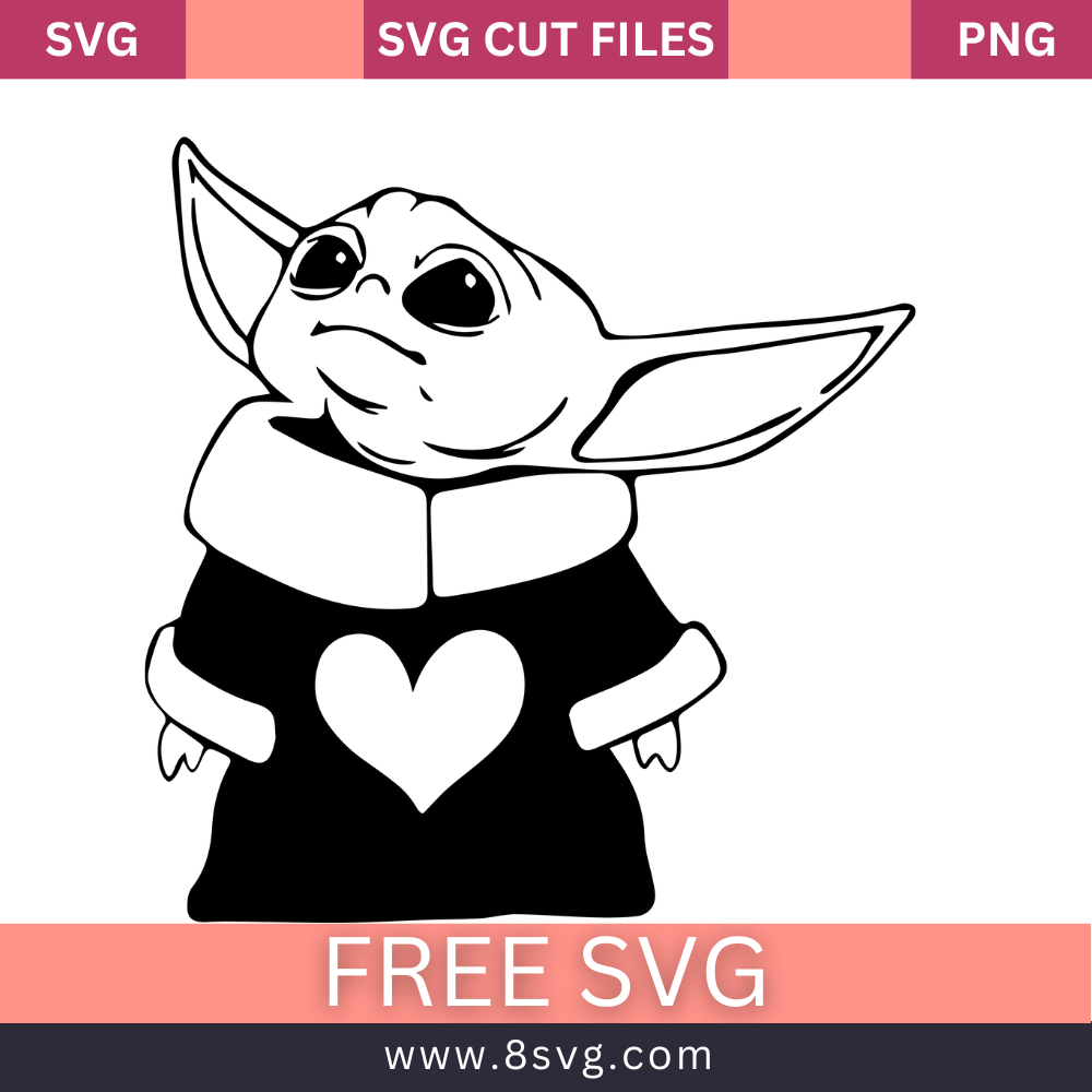 yoda c lip art Baby SVG | Baby Yoda Clipart for Cricut and Silhouette | png/dxf/eps Cut Files Baby Yoda Free Clipart HQ