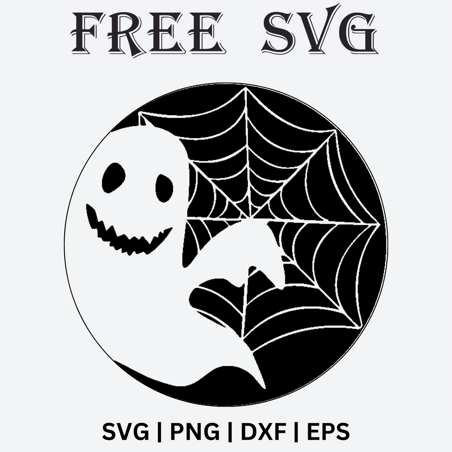 Ghost Spider Halloween keychain SVG free and PNG