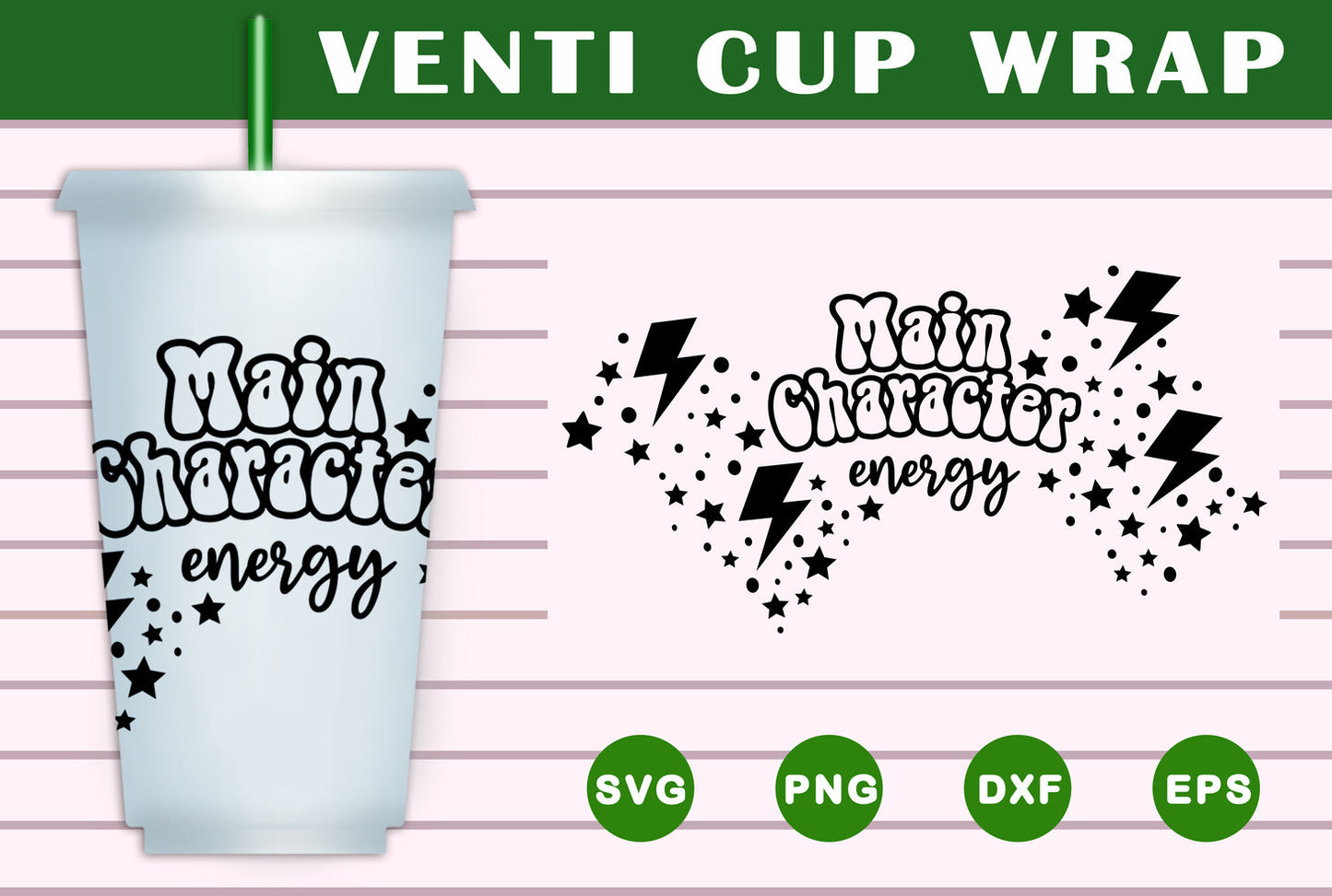 Main Character Energy Cup SVG Free And Png Download- 8SVG