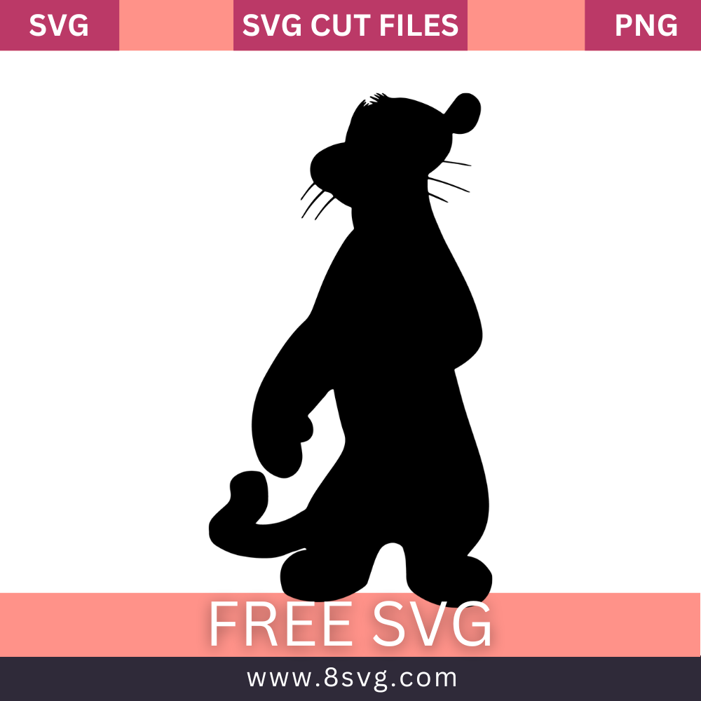 Tigger silhouette Winnie the Pooh SVG Free cut file Download