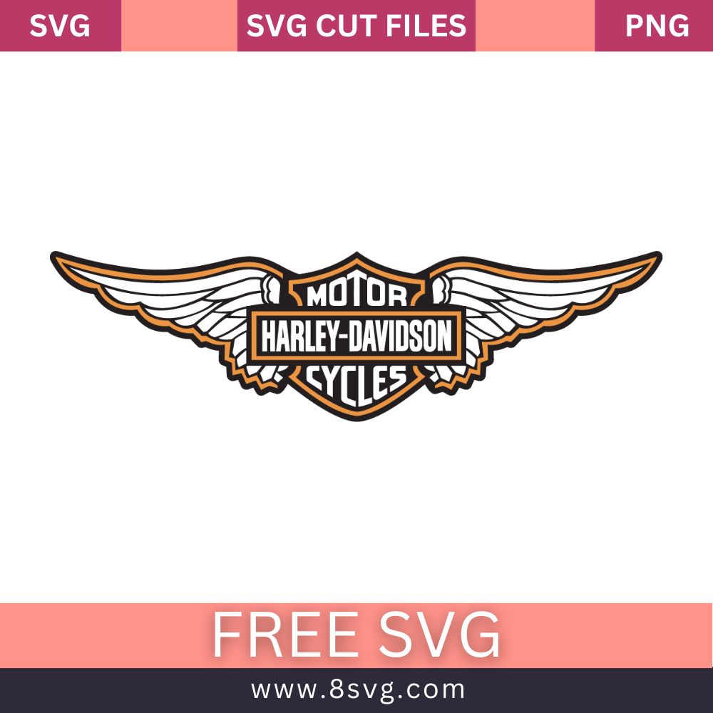 Harley-Davidson Motorcycle Logo Svg Free Cut File