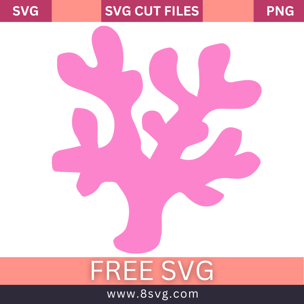 Coral Baby Shark Svg Free Cut File For Cricut Download