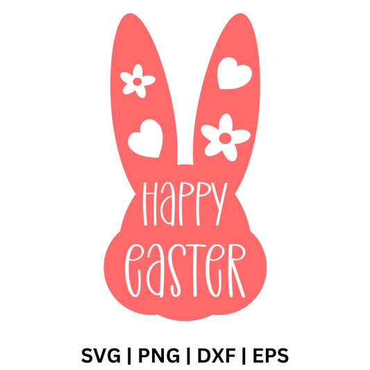 Easter Bunny head SVG Free cut file and PNG for Cricut or Silhouette