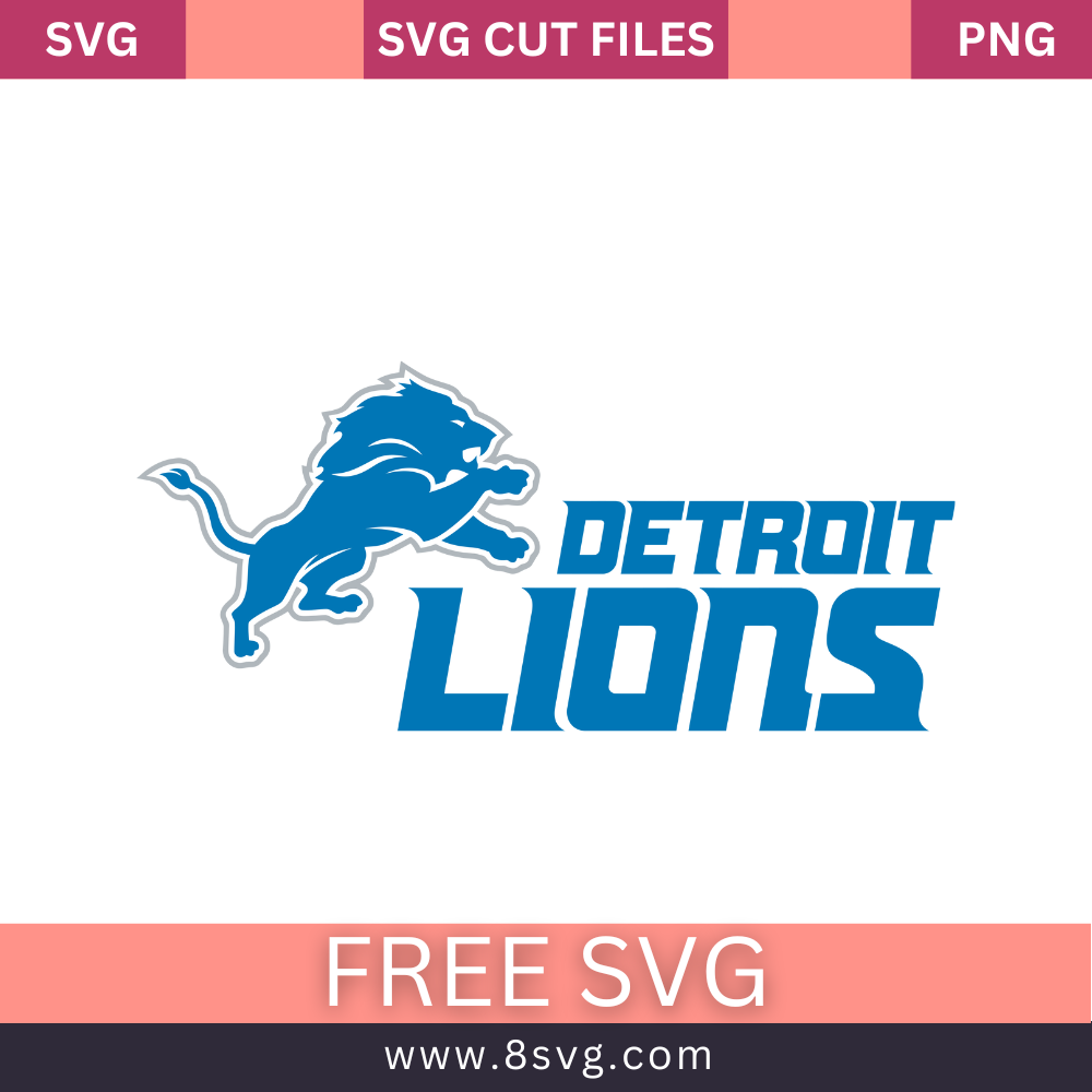 Detroit Lions NFL SVG Free And Png Download-8SVG