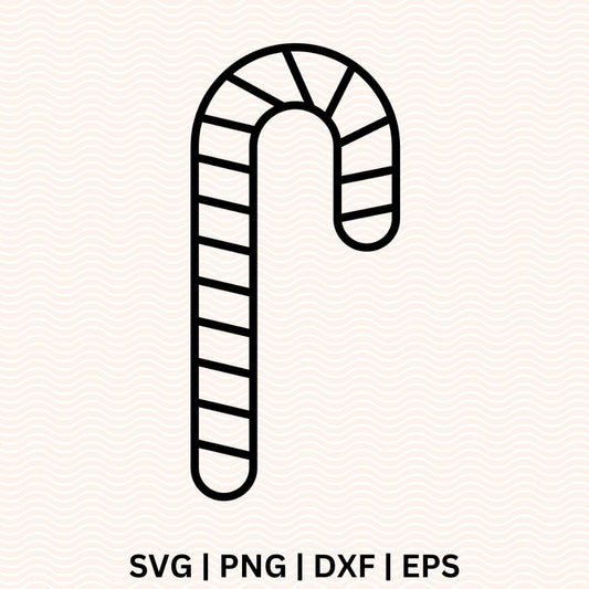 Candy Cane Outline SVG - Free file for Cricut & Silhouette