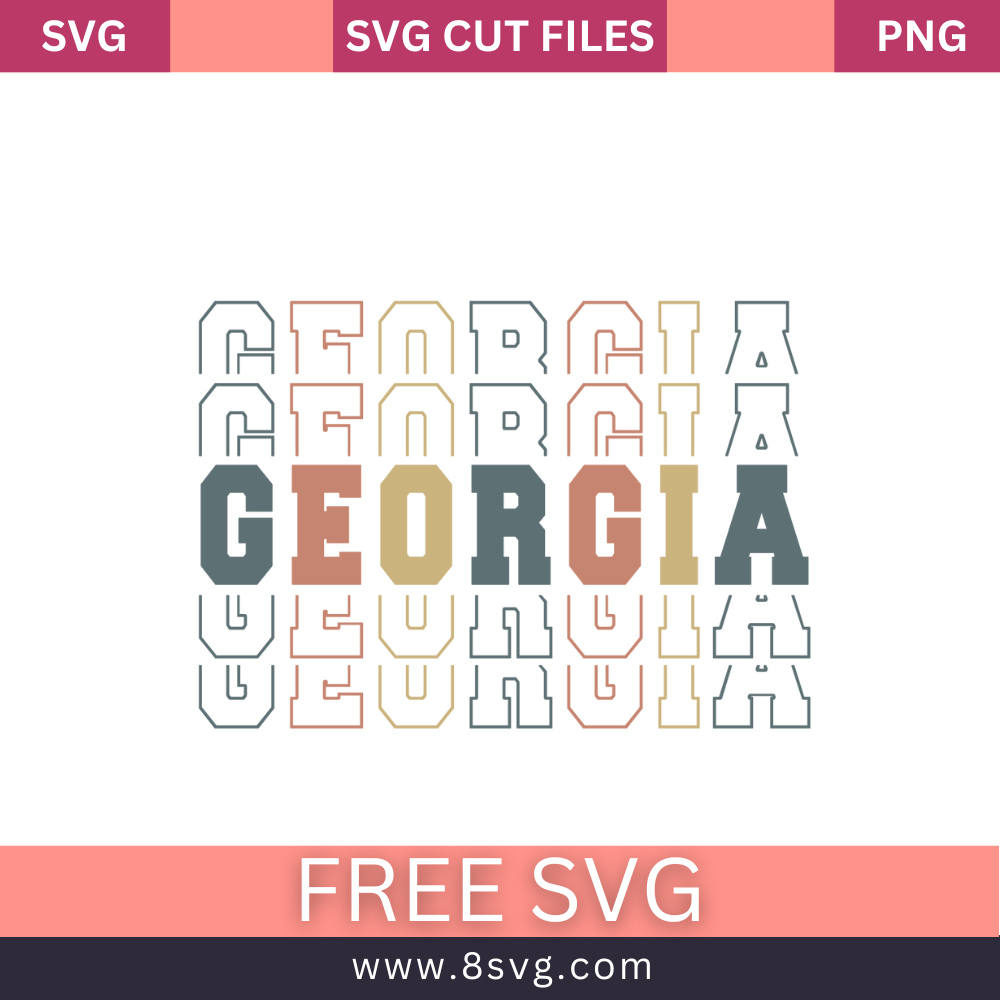 Georgia State SVG Free Png Download File For Cricut-8SVG