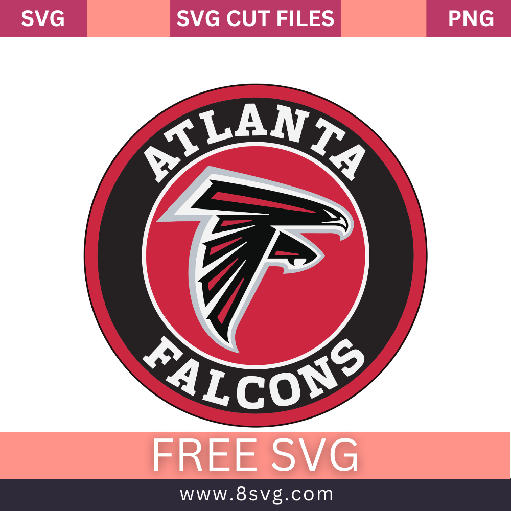Atlanta Falcons Circle Logo SVG Free - NFL Cut File for Cricut