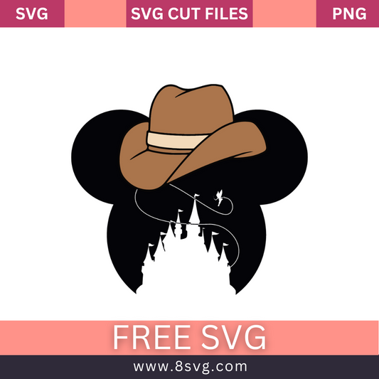 Cowboy Mickey Disneyland SVG Free Cut File for Cricut
