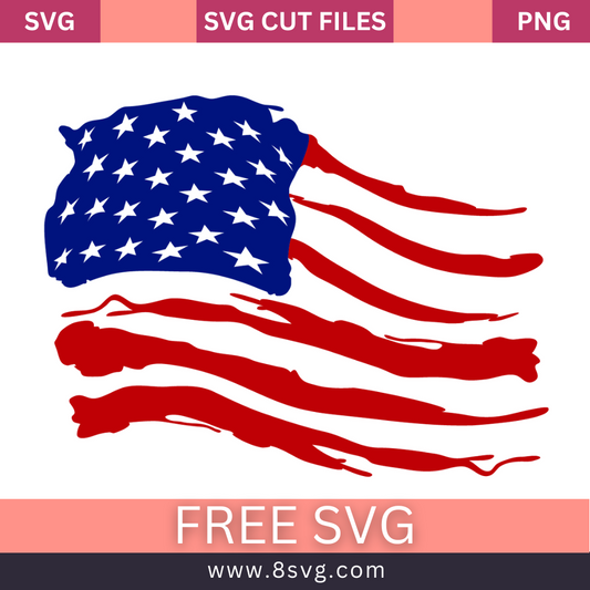USA Flag Svg Free Cut File For Cricut