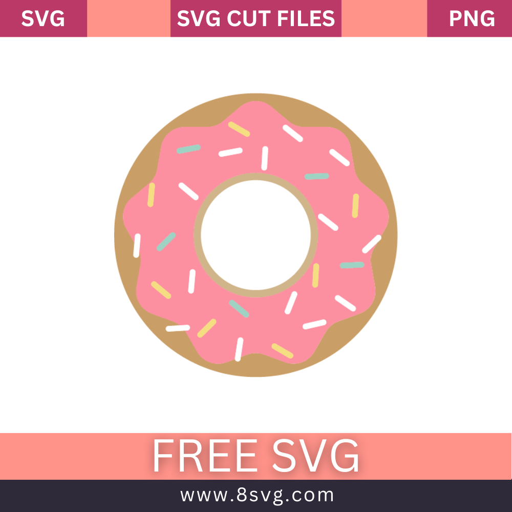 Donut SVG Cut File for Cricut Download