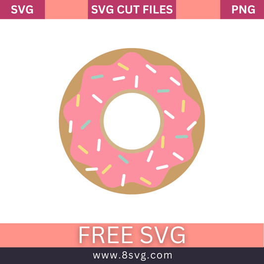 Donut SVG Cut File for Cricut Download