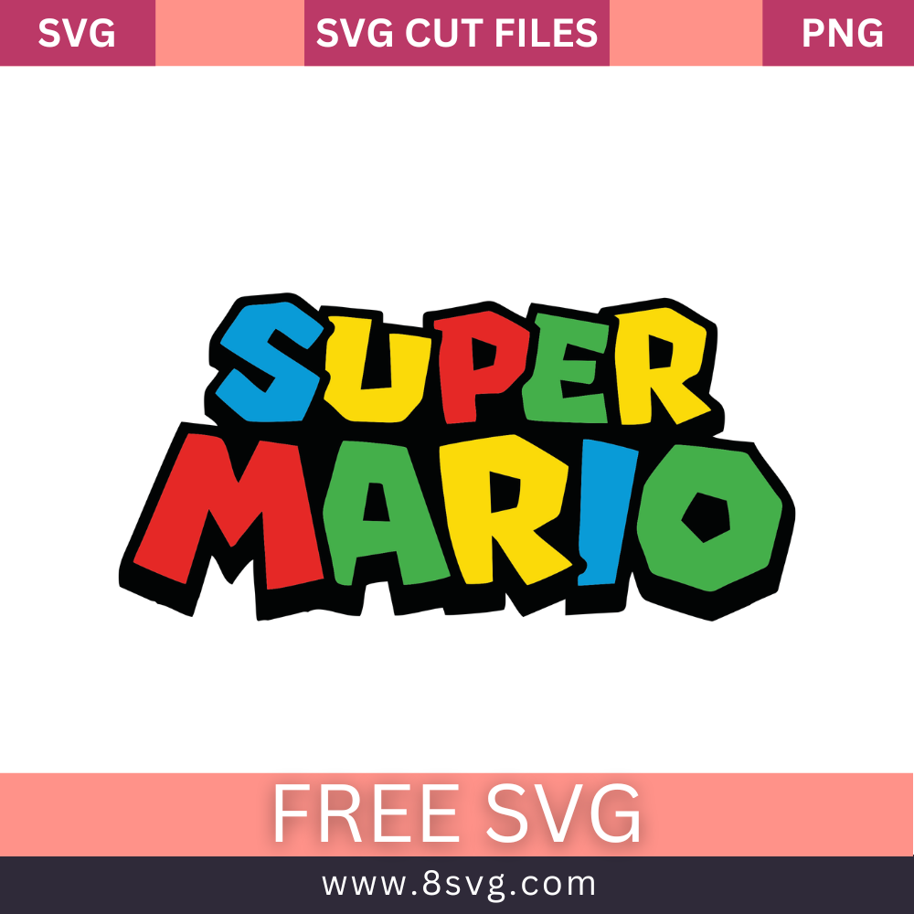 Super Mario Logo SVG Free Download - High-Quality Vector Files