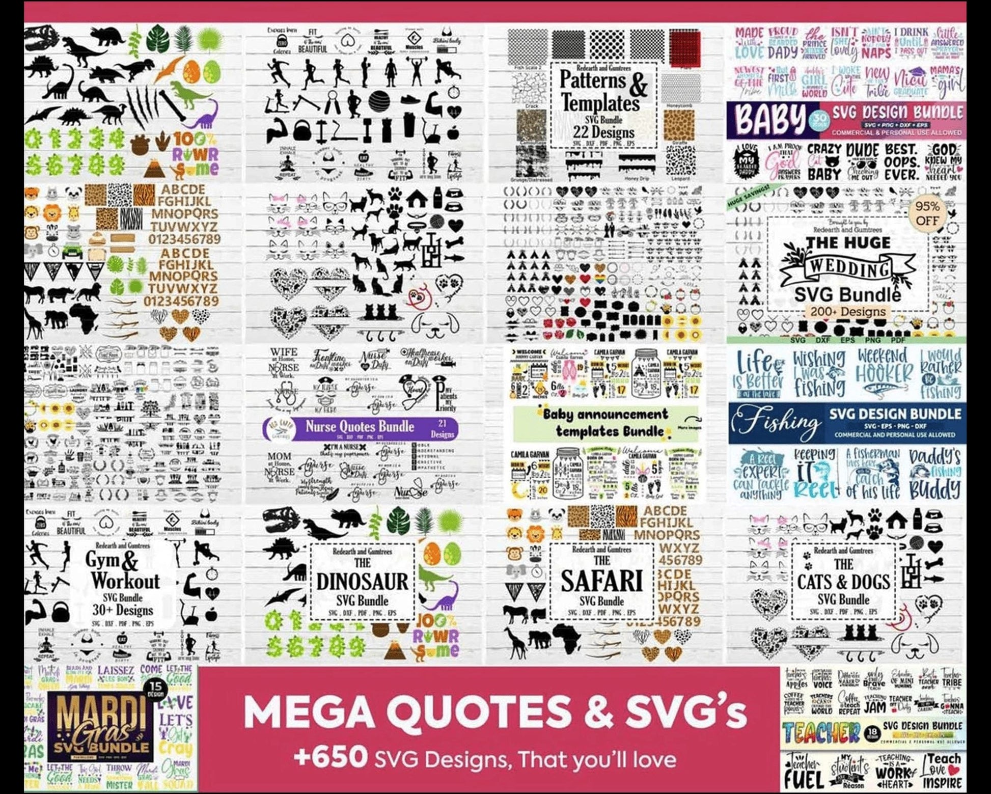 ALL FILE IN SHOP: +400,000 The Ultimate Svg Bundle- 8SVG