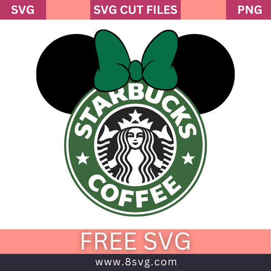 Disney Minnie Mouse Starbucks Coffee SVG Free Cut File