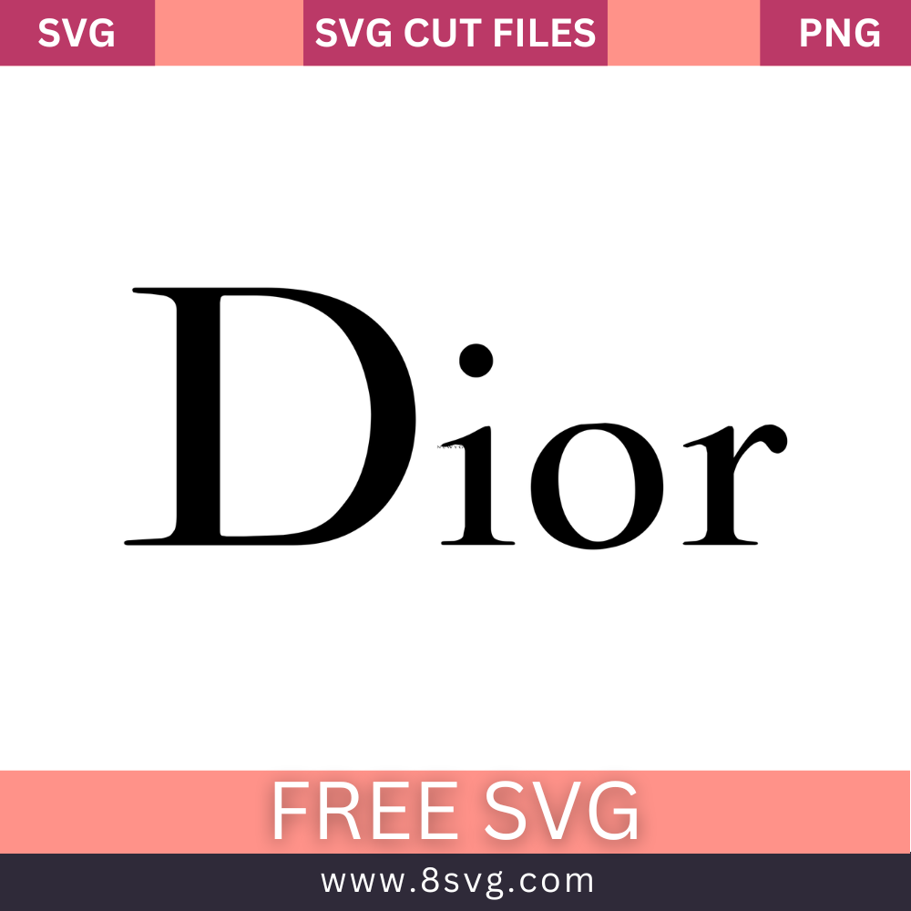 Christian Dior logo Digital File (SVG cutting file + pdf+png+dxf)