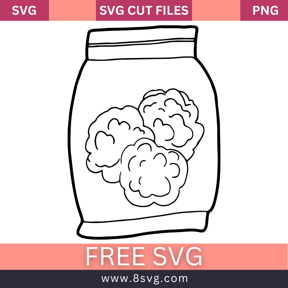 Small Bag with Buds Marijuana Svg Free Cut File