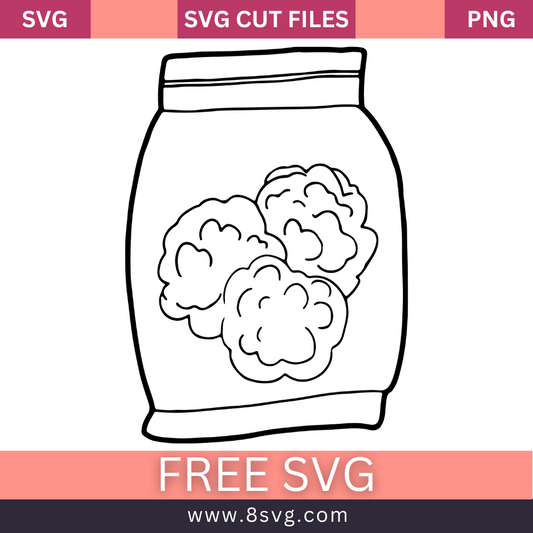 Small Bag with Buds Marijuana Svg Free Cut File