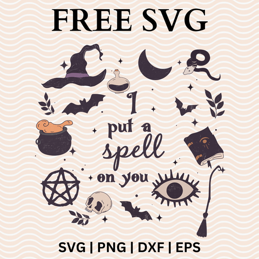 I put a Spell on you SVG Free File and PNG For Cricut & Silhouette