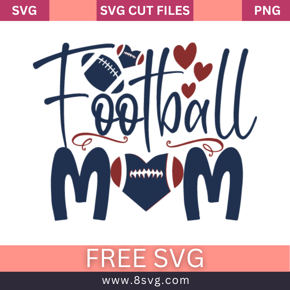 Football Mom Svg Free Cut File for Cricut
