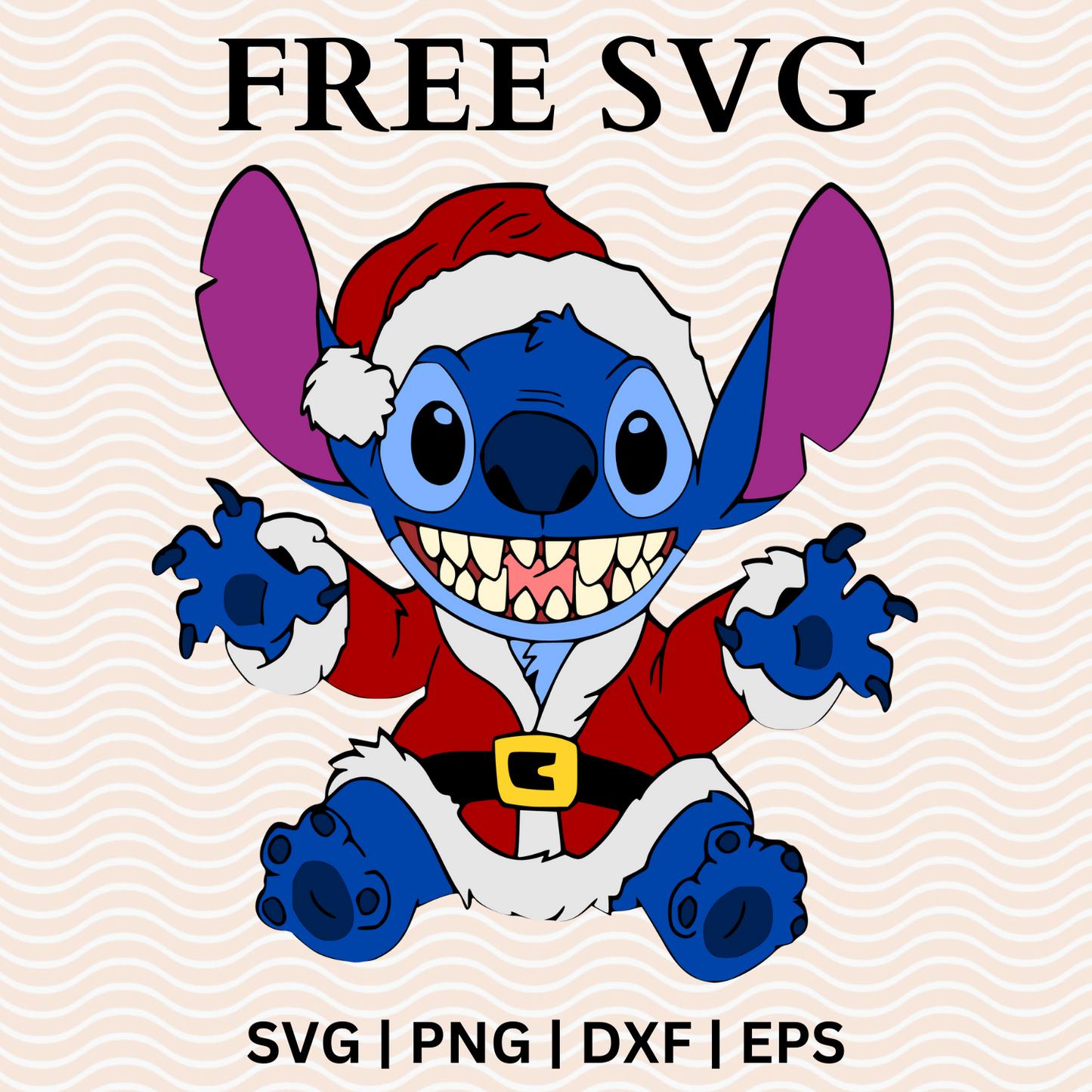 Stitch Christmas SVG Free For Cricut or Silhouette