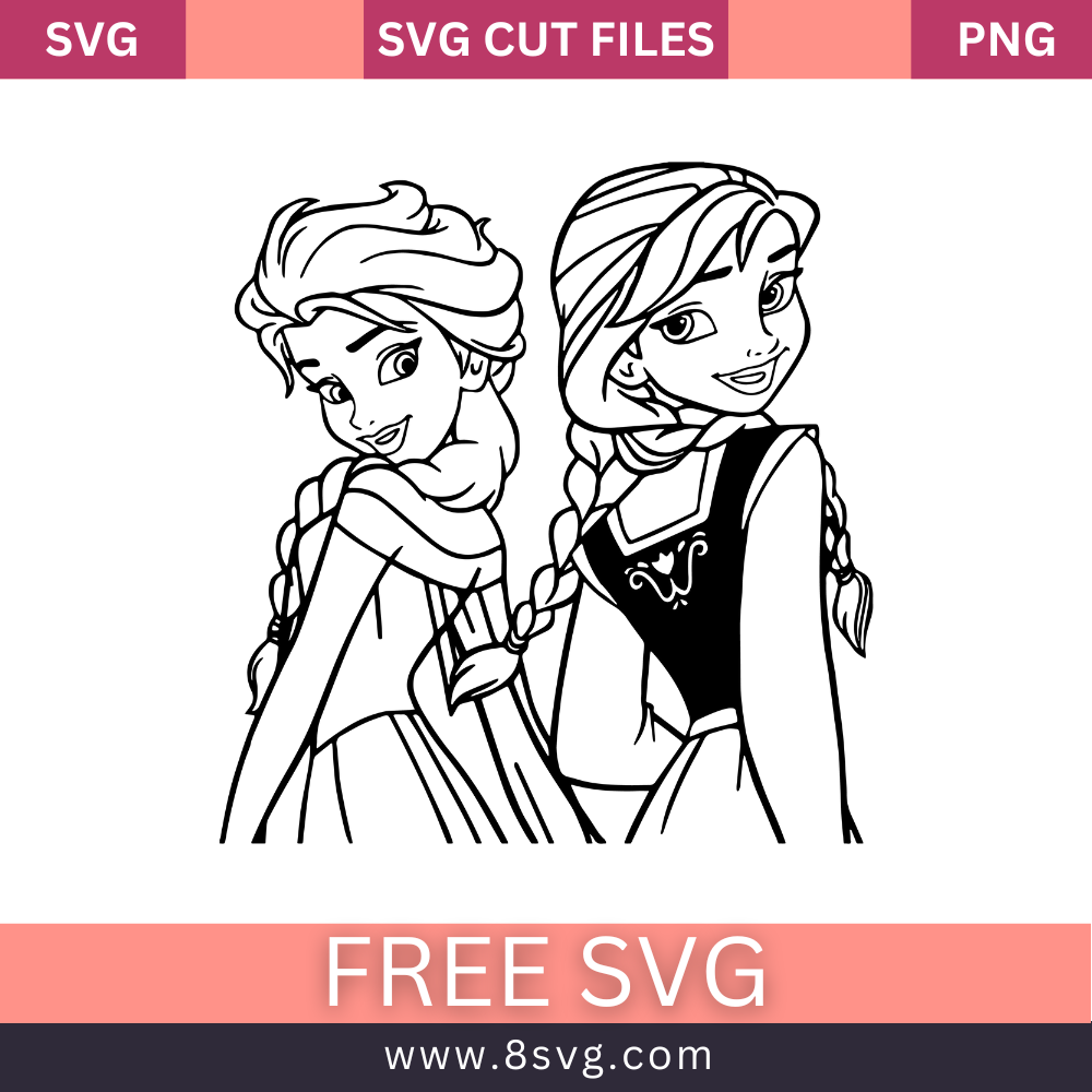 Frozen Elsa Anna Svg Free Cut File For Cricut