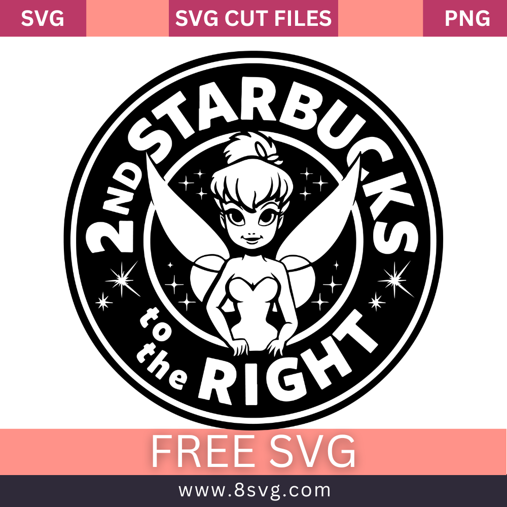 Tinkerbell Fairy Starbucks SVG Free Cut File for Cricut