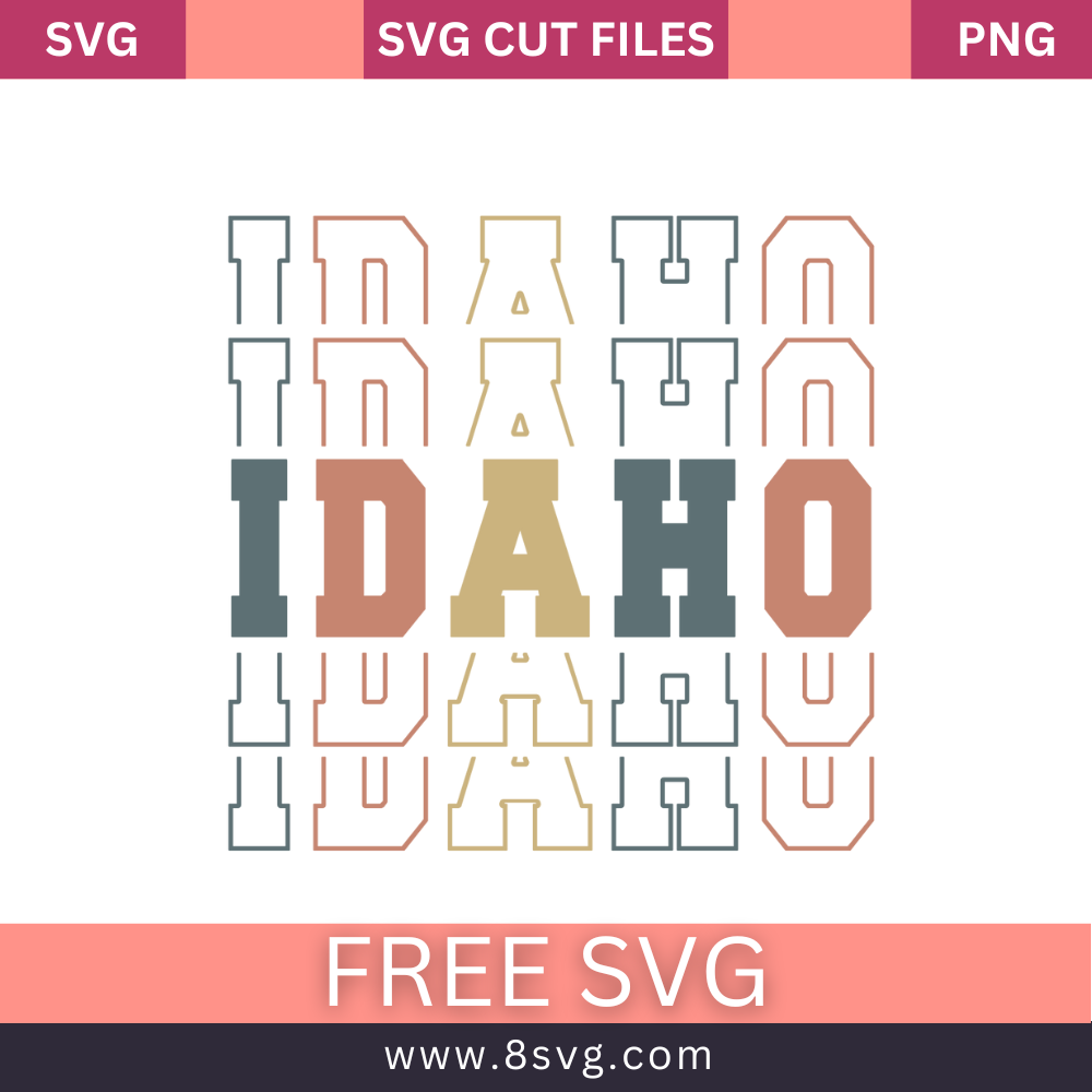 Idaho State SVG Free Png Download File For Cricut-8SVG