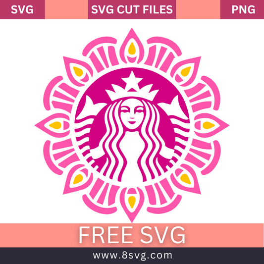 Disney Princess Pink Princess Starbucks Logo Svg Free Cut File